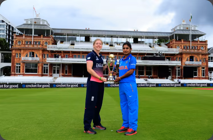 Women's cricket celebration