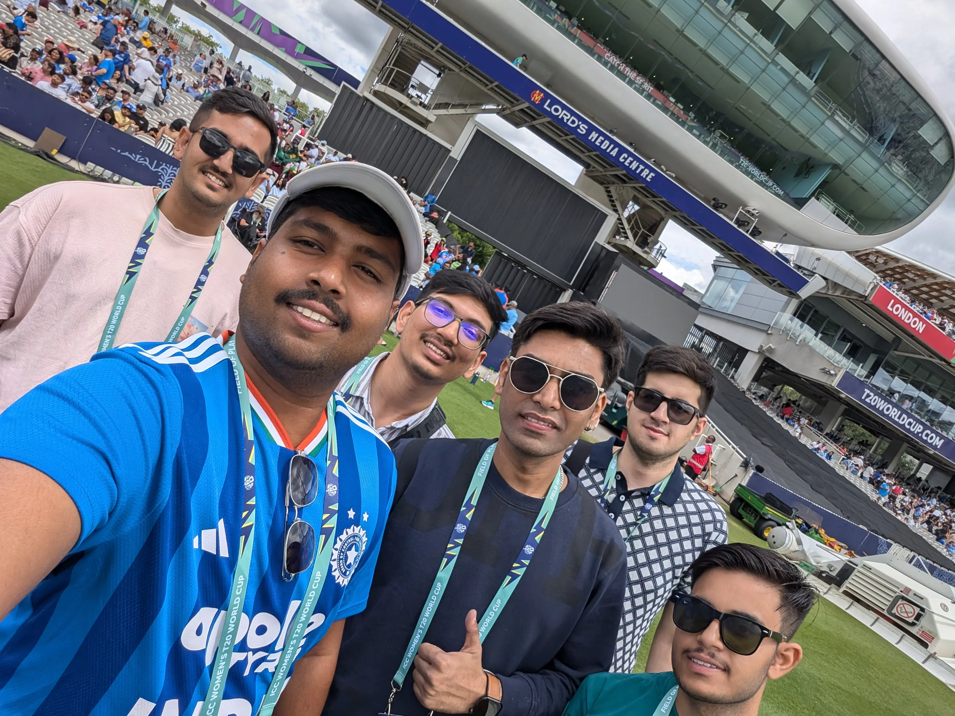 Photos of winners of Google Pixel Ticket to Lord's