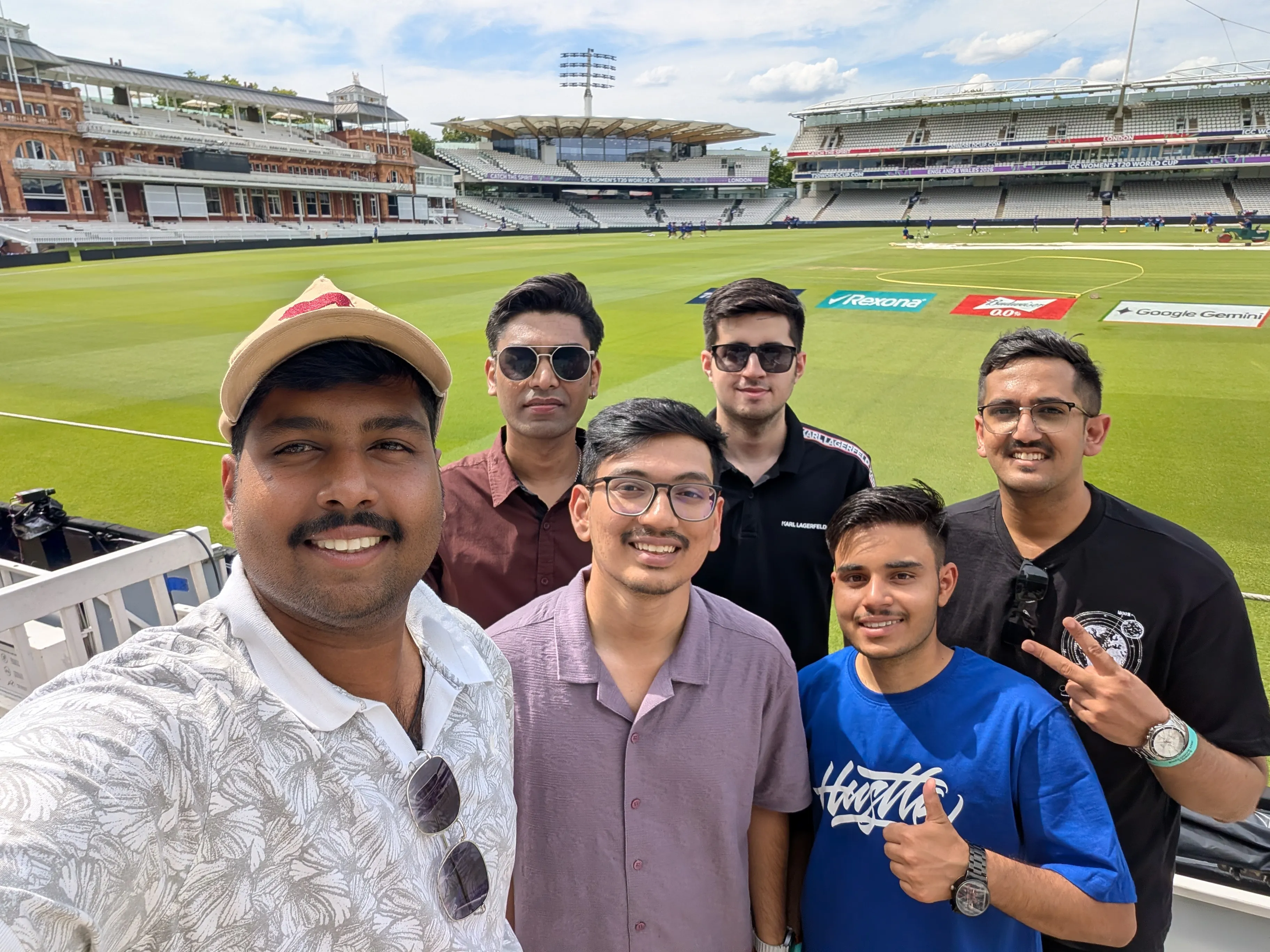 Photos of winners of Google Pixel Ticket to Lord's